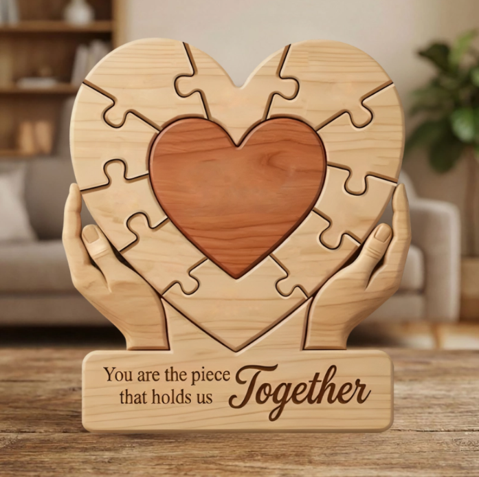 Personalized Wooden Puzzle Plaque For Dad,Father's Day Gift