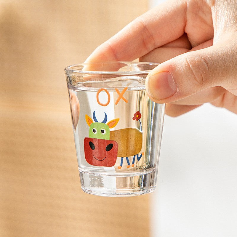Kawaii Glass Shot Cups | Cute Cartoon Mini Glasses for Soju, Sake & Espresso