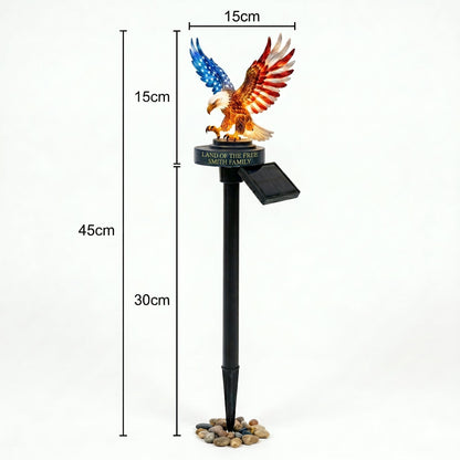 Personalized Solar Eagle Garden Light - A Glowing Tribute to American Freedom