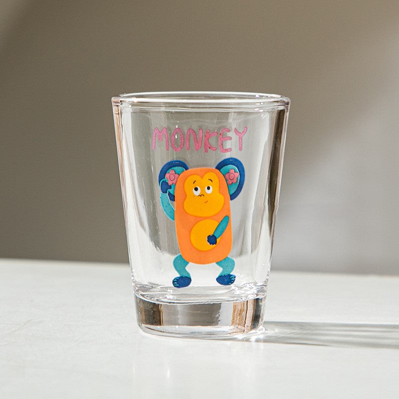 Kawaii Glass Shot Cups | Cute Cartoon Mini Glasses for Soju, Sake & Espresso
