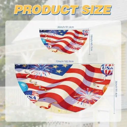 【2026 USA 250th】America 250 Years Patriotic Bunting Flag | Semicircle Porch Banner
