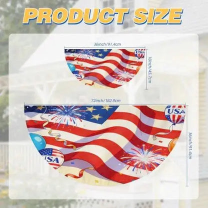 【2026 USA 250th】America 250 Years Patriotic Bunting Flag | Semicircle Porch Banner