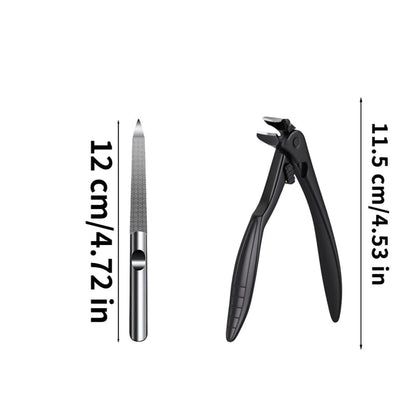 🏆35K+ SOLD! 🥳✂️ Black Curved Nail Clipper – Ergonomic & Easy for Seniors 🖤🎖️