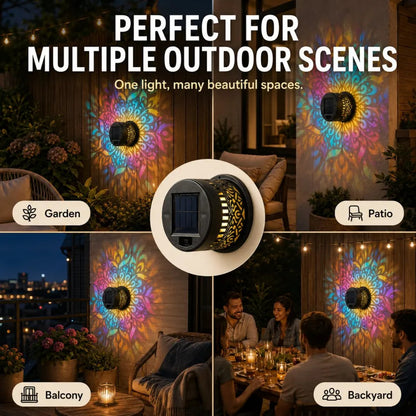 🔥Limited 50% OFF🔥Solar Mandala Projector Light Patio Ambient Decor