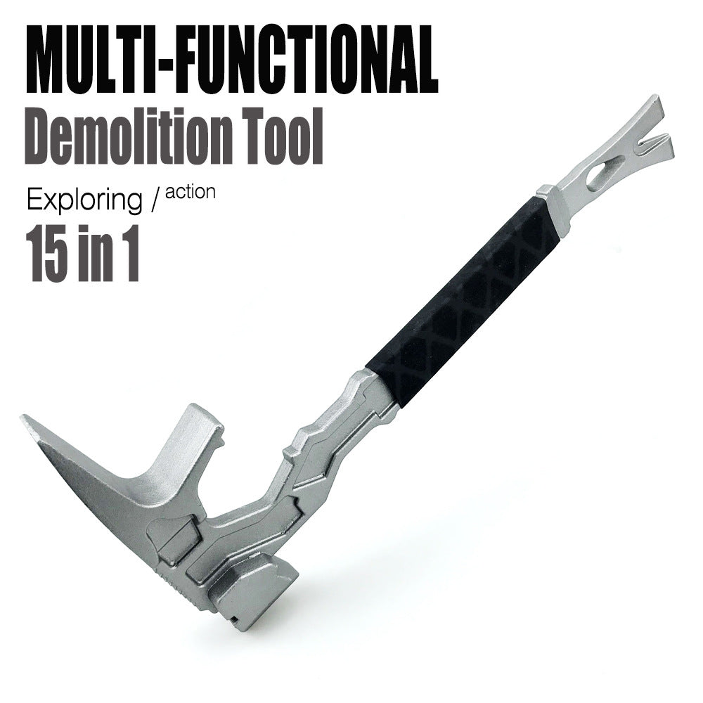 🔨 15-in-1 Heavy Duty Demolition Tool | Forged Steel Pry Bar & Multi-Hammer