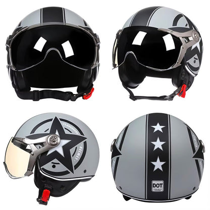 Vintage Racer Helmet with Bubble