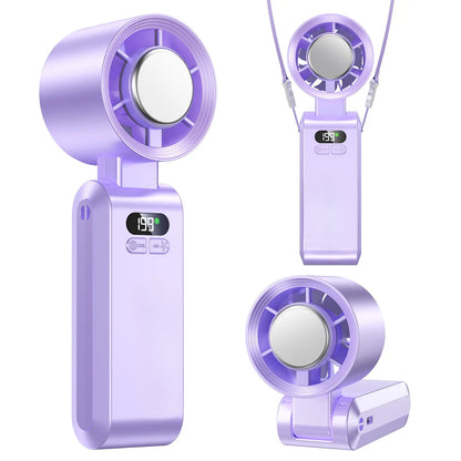 Portable fan Handheld High Speed Fan 199 Adjustable Levels Foldable for Summer Travel Vacation Essentials& Outdoor Activities cool fan