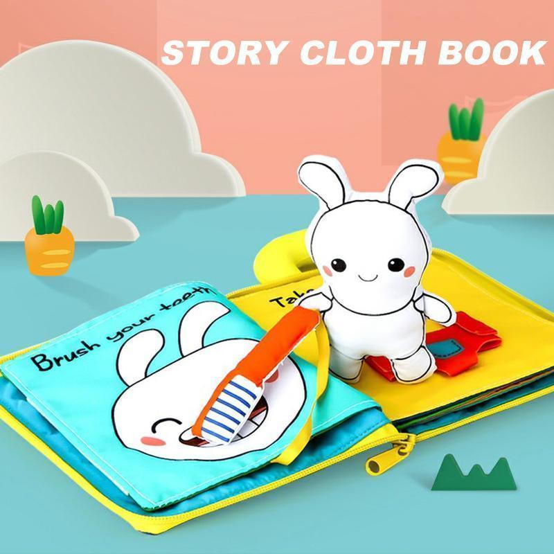 3D Interactive Soft Cloth Book for Babies - Tear-Proof, Washable & Sensory Development Toy - Perfect First Book for Toddlers 0-3 Years.