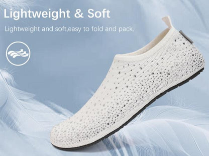 ✨ Sparkle Barefoot Water Shoes for Women | Quick-Dry, Lightweight Aqua Socks for Beach, Swim, Surf & Yoga