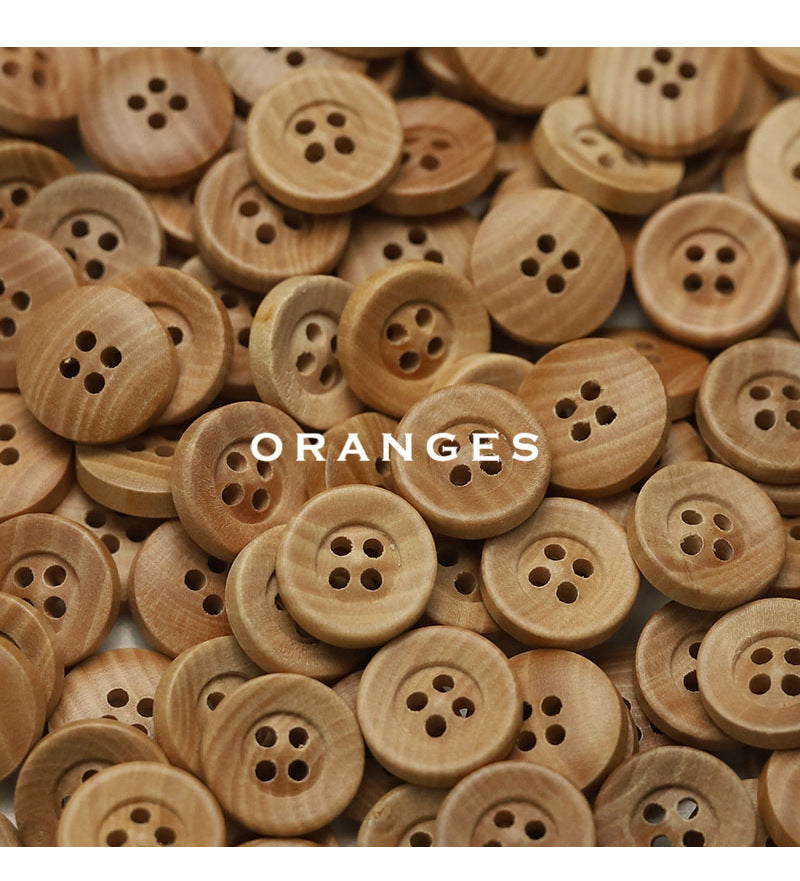 Natural Wood Buttons (2 & 4 Hole) — Sewing Supplies for Baby Clothes, Shirts & Cardigans
