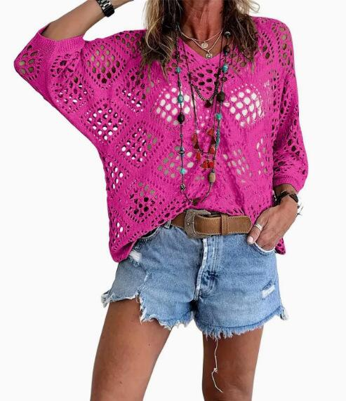 🐚 Limited Offer: 50% OFF | Bohemian Summer Crochet Pullover - Your Essential Beach Layer 🌊