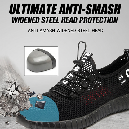 Men's Summer Breathable Safety Shoes — Anti-Smash & Puncture-Resistant
