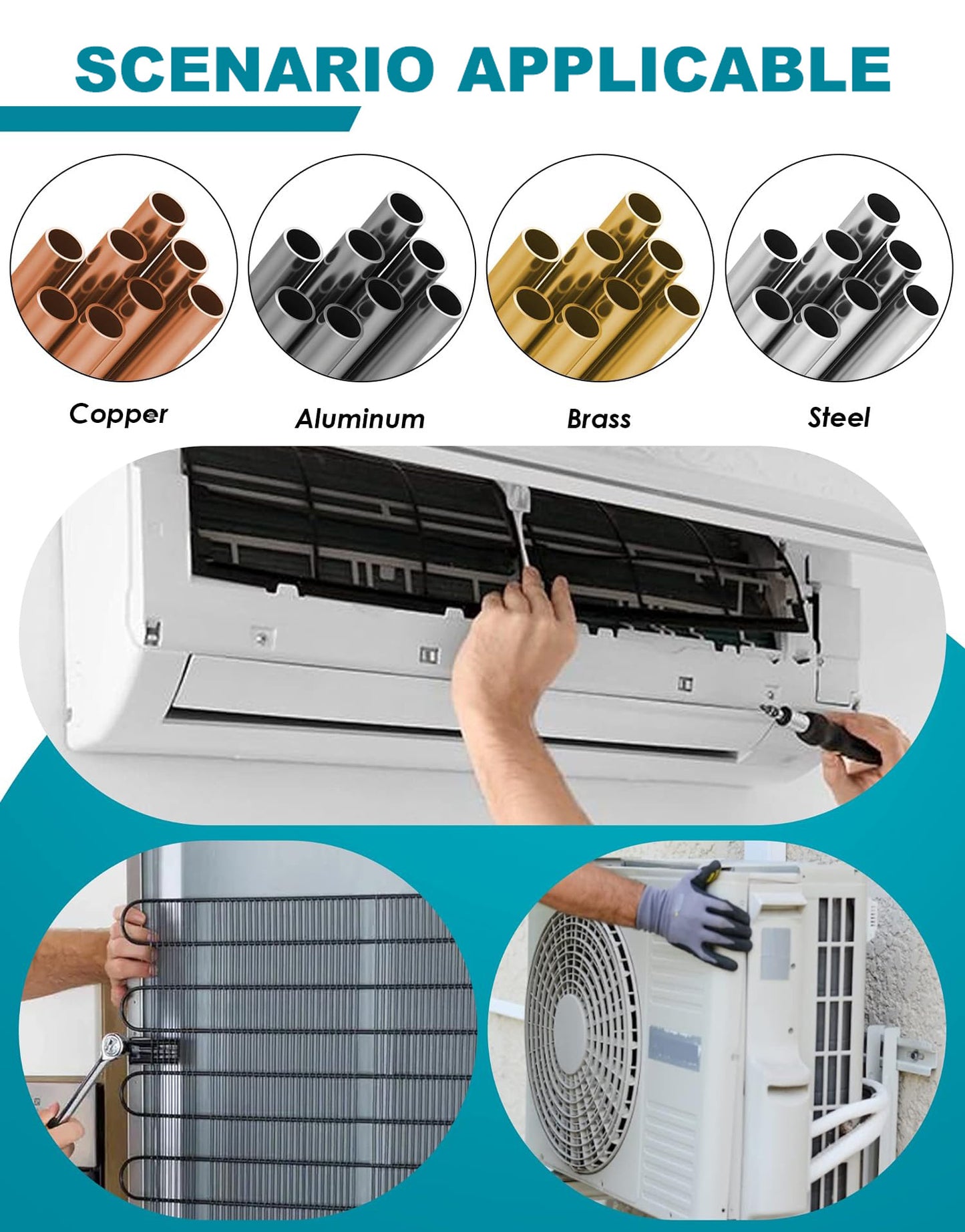 🔧 Heavy Duty 3-in-1 Tube Bender | 180° Pipe Bending Tool for Copper, Brass & Aluminum