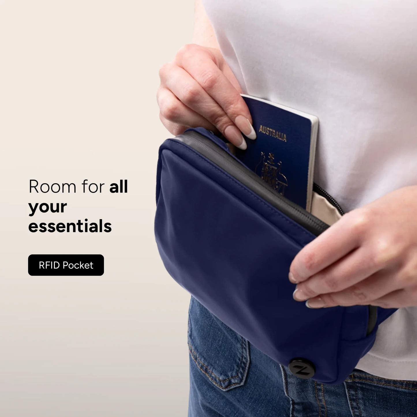 Anti-theft shoulder crossbody bag  workwear style