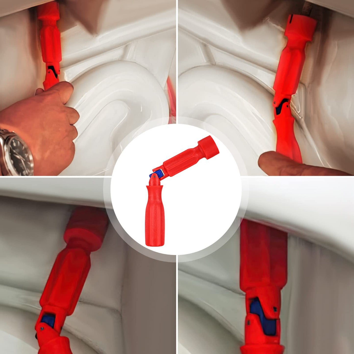 Multi-Functional Toilet Seat & Sink Wrench | Plumbing Installation Tool for Hard-to-Reach Nuts