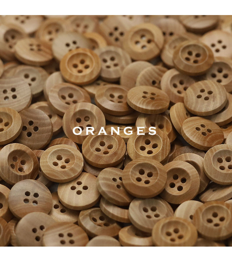 Natural Wood Buttons (2 & 4 Hole) — Sewing Supplies for Baby Clothes, Shirts & Cardigans