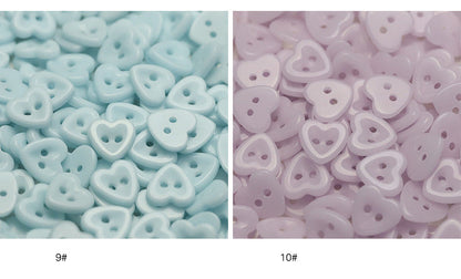 Handcrafted Heart Ceramic Buttons — 14.5mm 2-Hole Colorful Fasteners for Kids' Knitwear & Cardigans