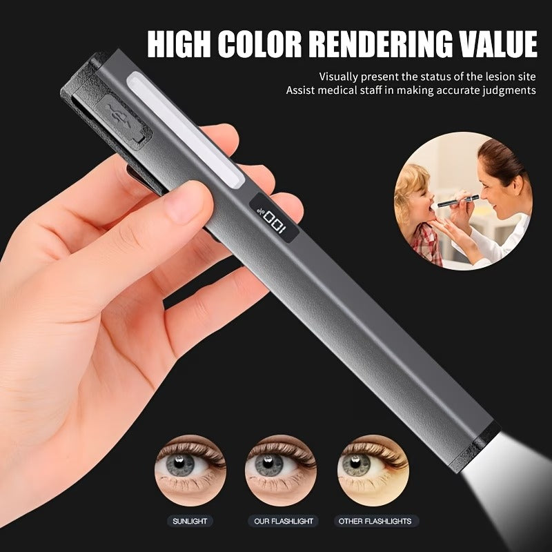 6-in-1 Magnetic EDC Penlight | Rechargeable Inspection & Auto Work Light with LED Display