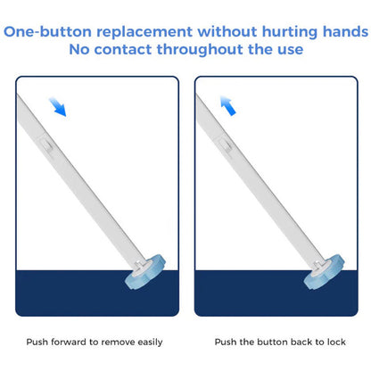Hands-free cleaning device Disposable toilet cleaning aid