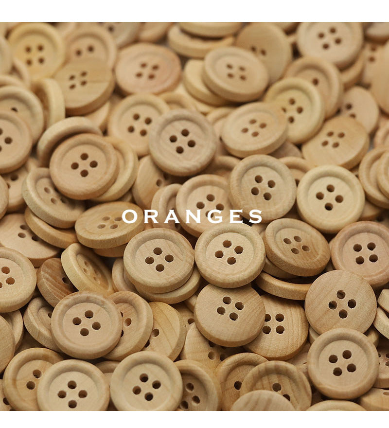 Natural Wood Buttons (2 & 4 Hole) — Sewing Supplies for Baby Clothes, Shirts & Cardigans