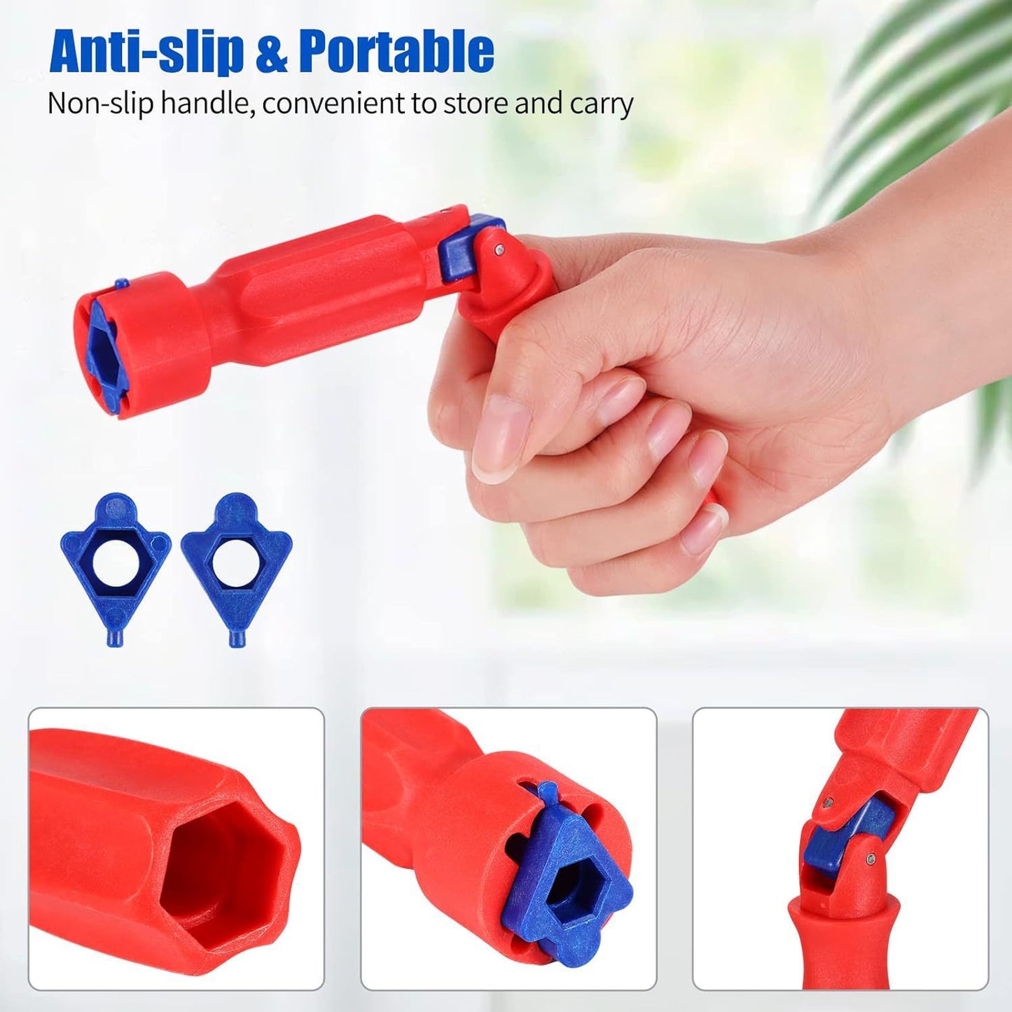 Multi-Functional Toilet Seat & Sink Wrench | Plumbing Installation Tool for Hard-to-Reach Nuts