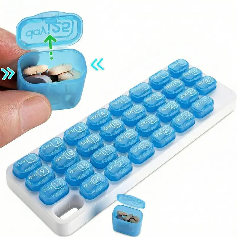 🗓️ 2026 Upgraded 31-Day Pill Organizer | Sort Once, Worry-Free All Month | Perfect for Travel & Daily Supplements