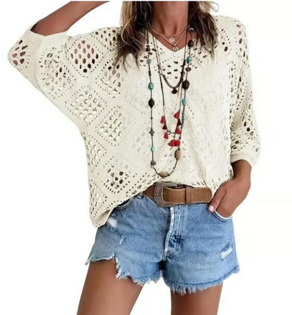 🐚 Limited Offer: 50% OFF | Bohemian Summer Crochet Pullover - Your Essential Beach Layer 🌊
