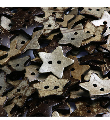 Vintage Distressed Coconut Shell Buttons — For Sweaters, Cardigans & DIY Crafts