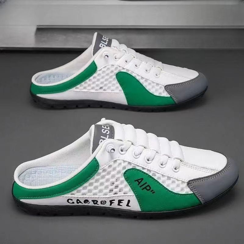 Men's Mesh Breathable Half Slippers