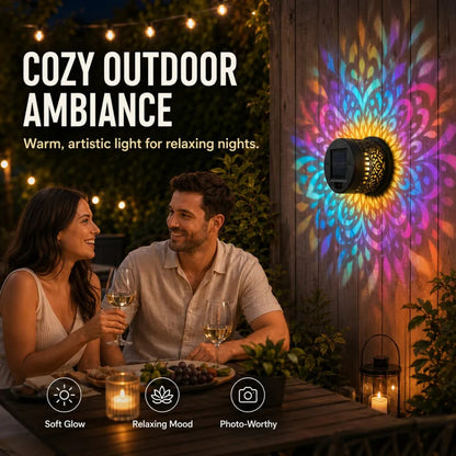 🔥Limited 50% OFF🔥Solar Mandala Projector Light Patio Ambient Decor
