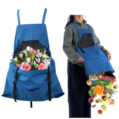 Premium Heavy-Duty Harvesting Apron | Hands-Free Gardening & Foraging Bag with Quick-Release Bottom