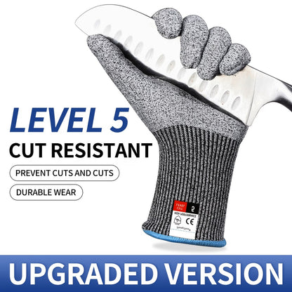 CE Certified EN388 Safety Gloves | Level 5 Cut Resistant & Abrasion Proof HPPE Work Gloves
