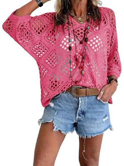 🐚 Limited Offer: 50% OFF | Bohemian Summer Crochet Pullover - Your Essential Beach Layer 🌊