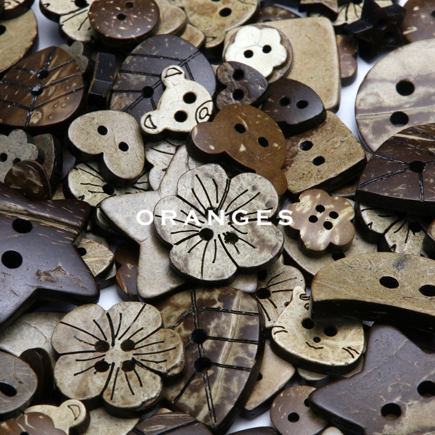Vintage Distressed Coconut Shell Buttons — For Sweaters, Cardigans & DIY Crafts