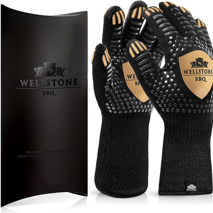 1472°F Extreme Heat Resistant BBQ Gloves | Premium Aramid Grilling, Smoker & Oven Mitts