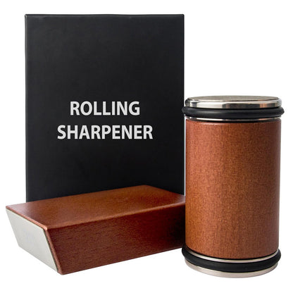 Precision Magnetic Rolling Knife Sharpener | Premium Adjustable Angle Sharpening Kit with Diamond & Tungsten Discs