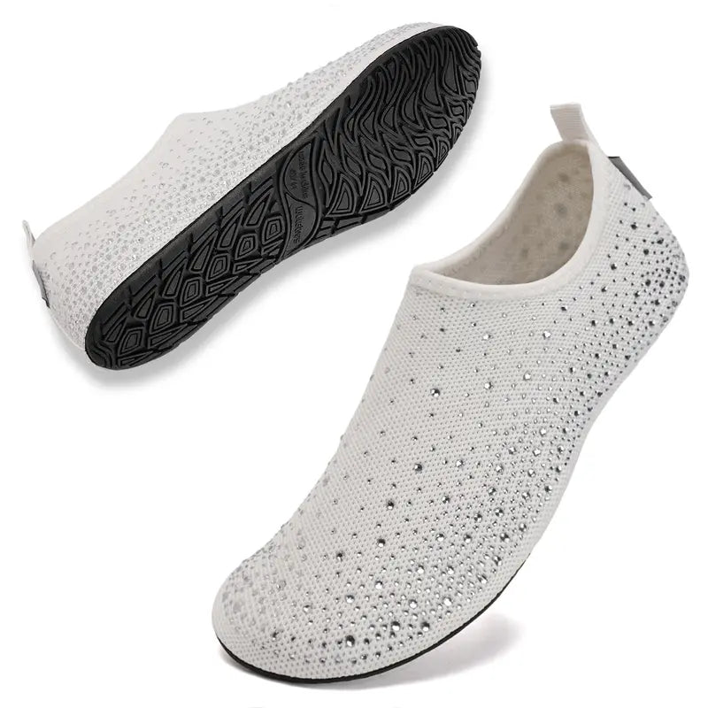 ✨ Sparkle Barefoot Water Shoes for Women | Quick-Dry, Lightweight Aqua Socks for Beach, Swim, Surf & Yoga