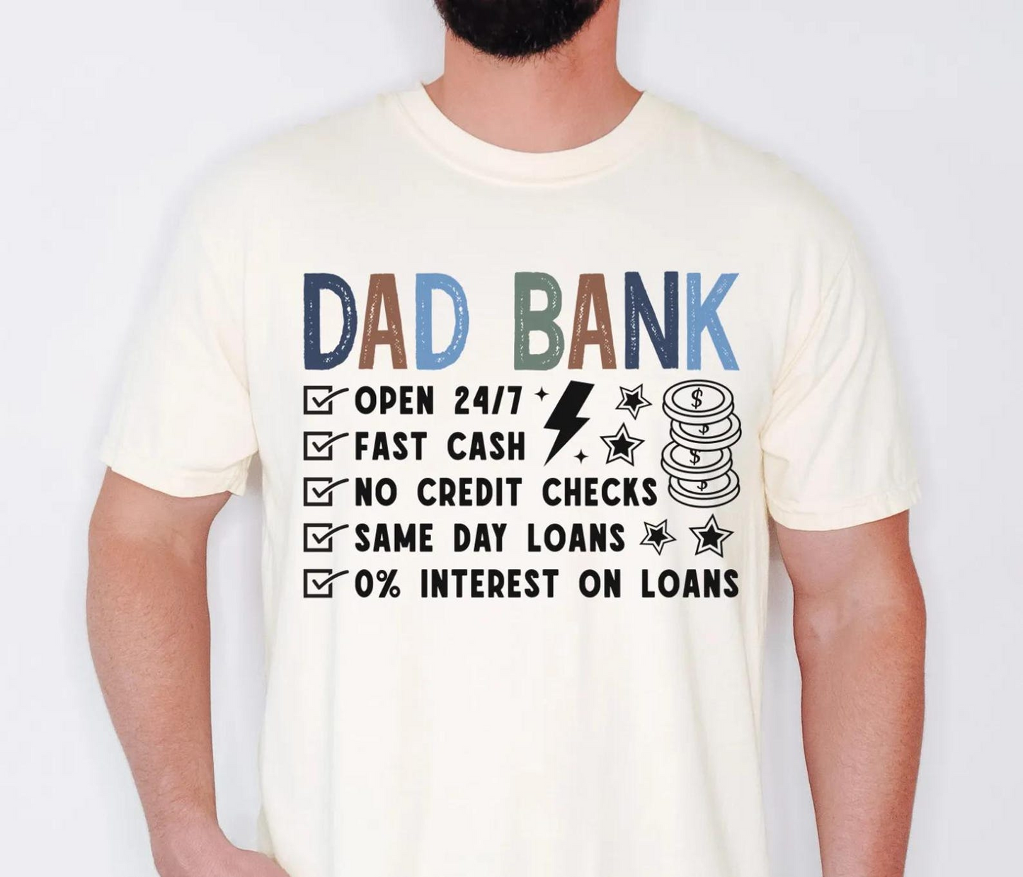 Funny Dad Shirt, Dad Bank Shirt, Fathers Day Shirt, Dad Gift Funny, Dad Joke Shirt, Gift For Dad From Kids, New Dad Shirt, Dad Life Tee