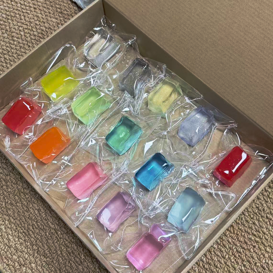 Crystal Jelly Stress Relief Squeeze Toy Packs - 3, 6, 9 or 12 PCS