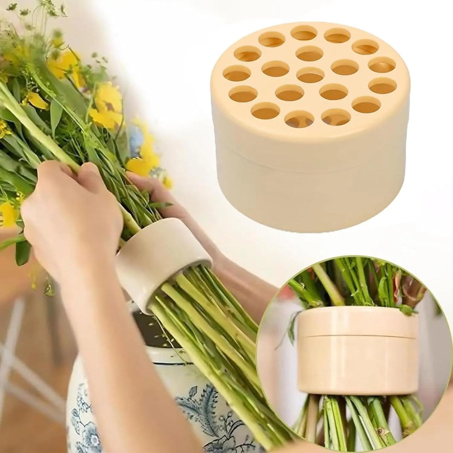 Clever Spiral Floral Arranger | Reusable Ikebana Stem Holder for Effortless Bouquets