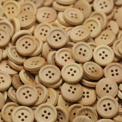 Natural Wood Buttons (2 & 4 Hole) — Sewing Supplies for Baby Clothes, Shirts & Cardigans