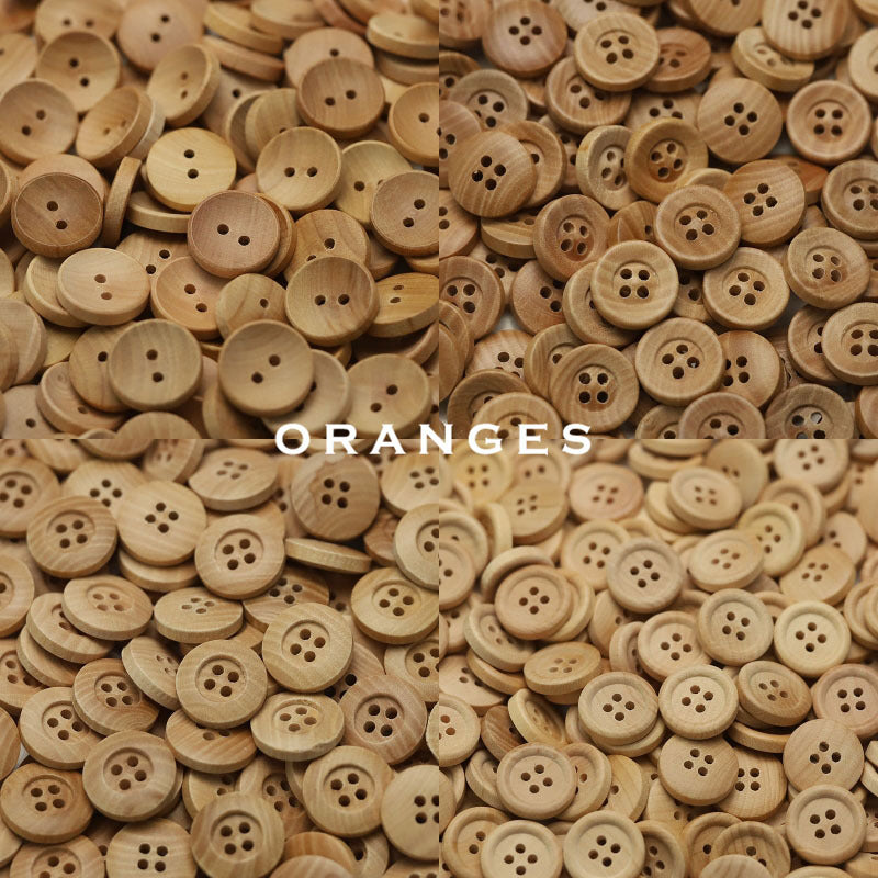 Natural Wood Buttons (2 & 4 Hole) — Sewing Supplies for Baby Clothes, Shirts & Cardigans