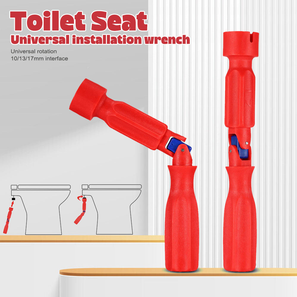 Multi-Functional Toilet Seat & Sink Wrench | Plumbing Installation Tool for Hard-to-Reach Nuts