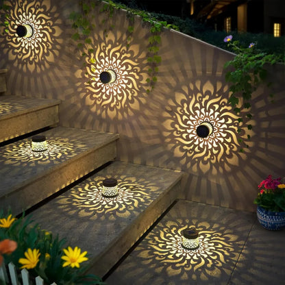 🔥Limited 50% OFF🔥Solar Mandala Projector Light Patio Ambient Decor