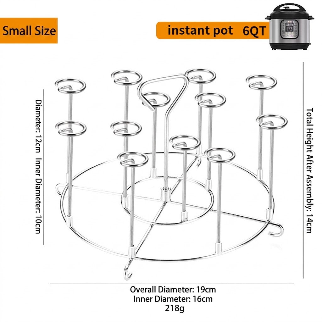 Universal Skewer Rack for Instant Pot & Air Fryer | Fits 6QT/8QT – Stainless Steel Kabob Holder