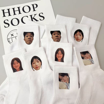 Print him on the socks 20% off for two or more items&Free shipping!