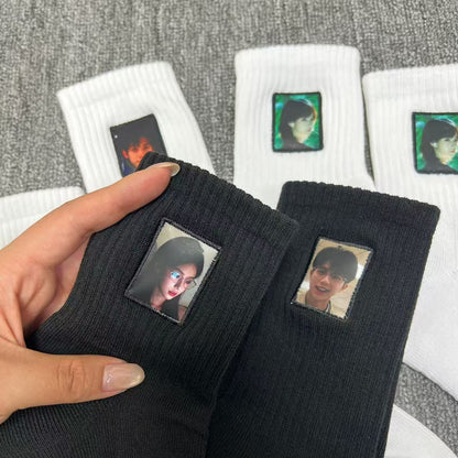 Print him on the socks 20% off for two or more items&Free shipping!