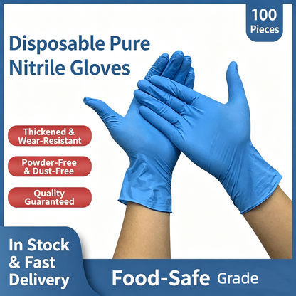 🔥 Heavy Duty Nitrile Gloves,6mil-50 Count