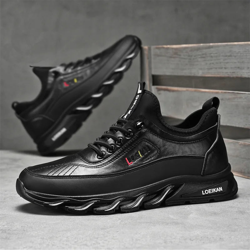 ⏰Limited Time Sale 50% OFF-Men's Casual Fashion Orthopedic Hiking Shoes – Anti-Puncture, Anti-Collision, Non-Slip Arch Support Leather Outdoor Sports Shoes for All-Terrain Performance