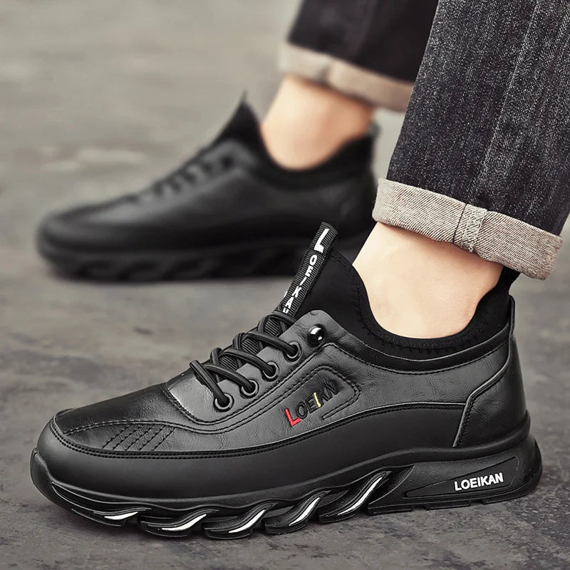 ⏰Limited Time Sale 50% OFF-Men's Casual Fashion Orthopedic Hiking Shoes – Anti-Puncture, Anti-Collision, Non-Slip Arch Support Leather Outdoor Sports Shoes for All-Terrain Performance